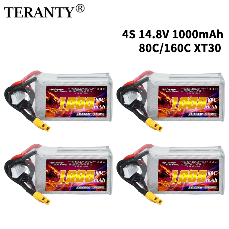 Rc Helicopter Parts - TERANTY 4S 1000mAh 14.8V 80C/160C Baterai