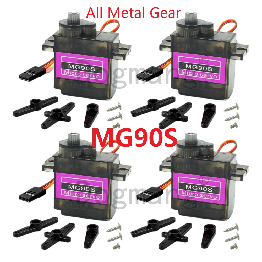 Rc Helicopter Servo - MG90S Servo 1/2/4/10/20/50 buah gigi logam