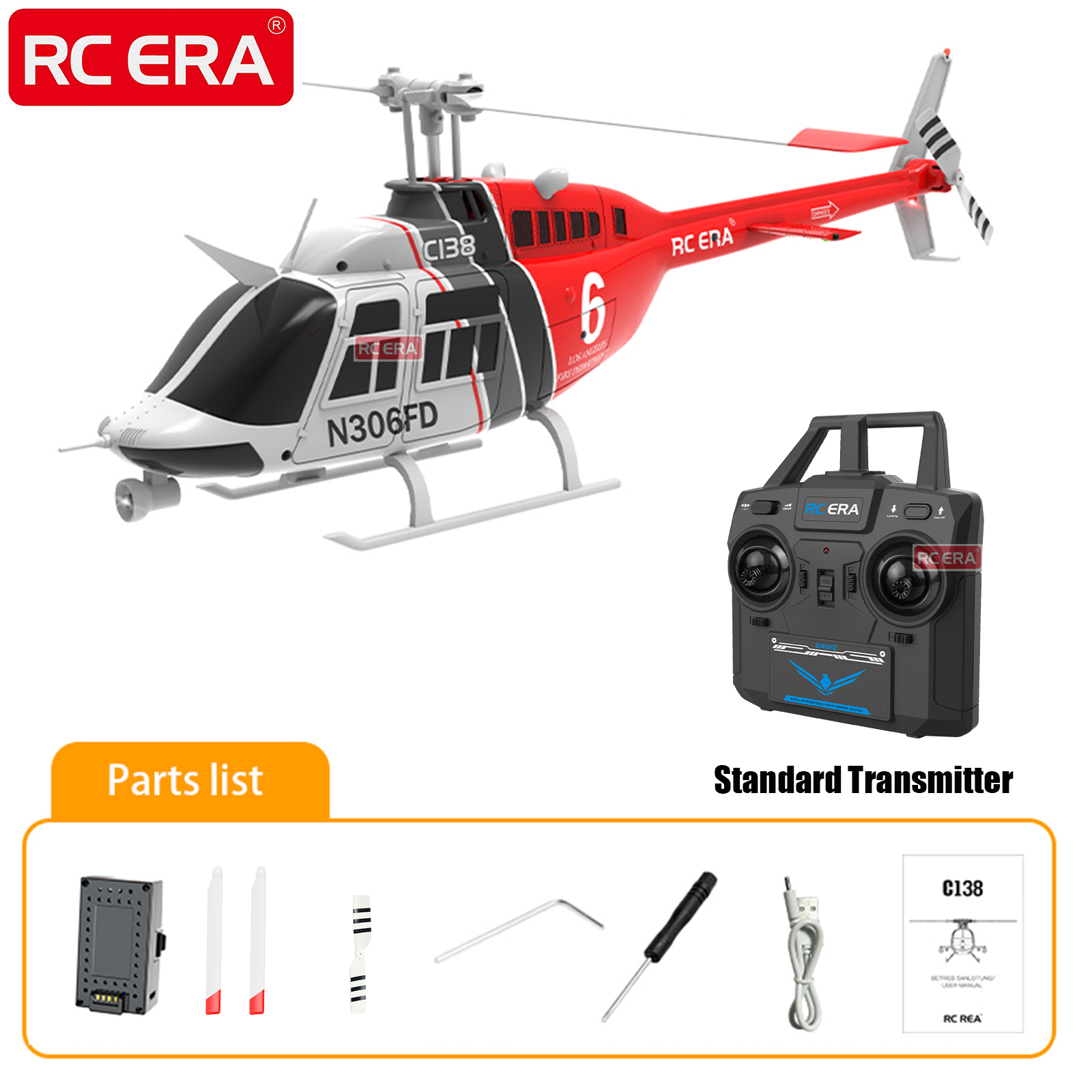 RC ERA C138 BELL 206 Jet Range - Rc Helicopter Large ulasan dan harga