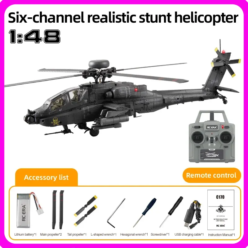 Helikopter Rc Era Ah-64d Apach - Rc Helicopter Single Rotor ulasan dan harga