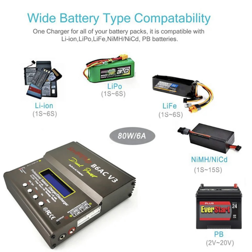 80W IMAX B6AC V3 Pengisi Daya  - Rc Helicopter Charger ulasan dan harga