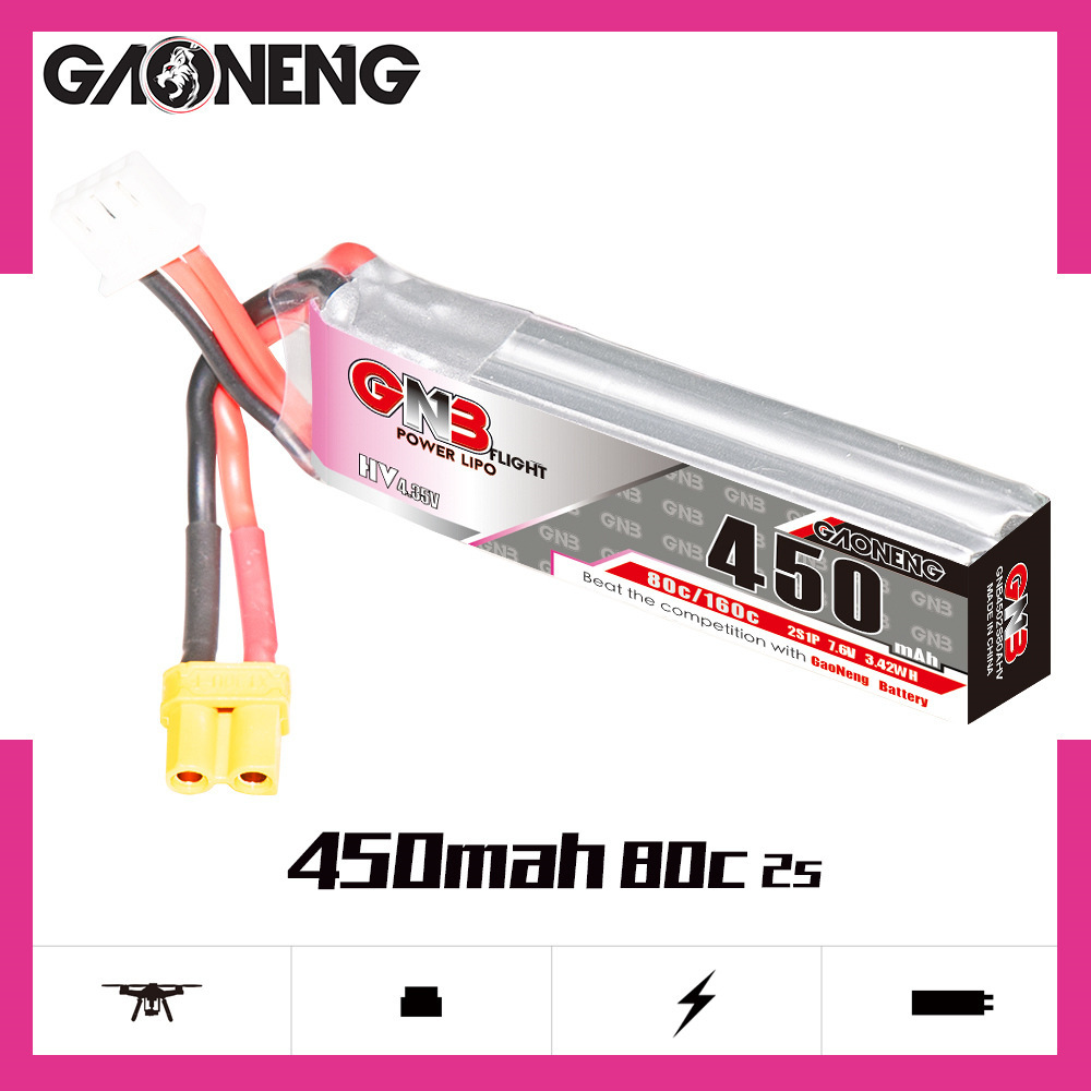 GNB baterai LiPo HV 2S 7.6V 45 - Rc Helicopter Parts ulasan dan harga
