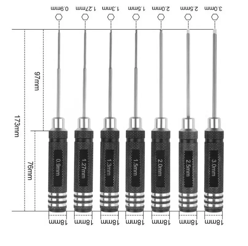 Hex Driver 7/4 buah Kit obeng  - Rc Helicopter Tool Kit ulasan dan harga
