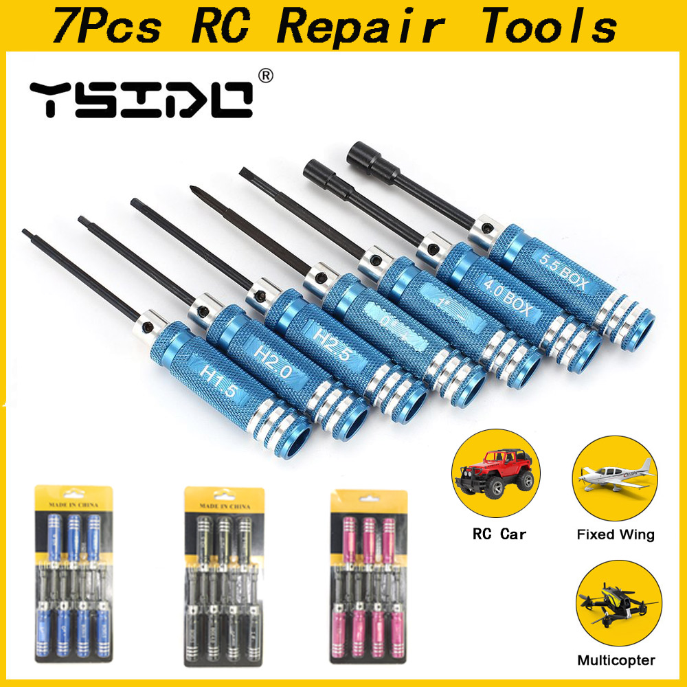 YSIDO 7 buah 1.5 2.0 2.5mm obe - Rc Helicopter Tool Kit ulasan dan harga