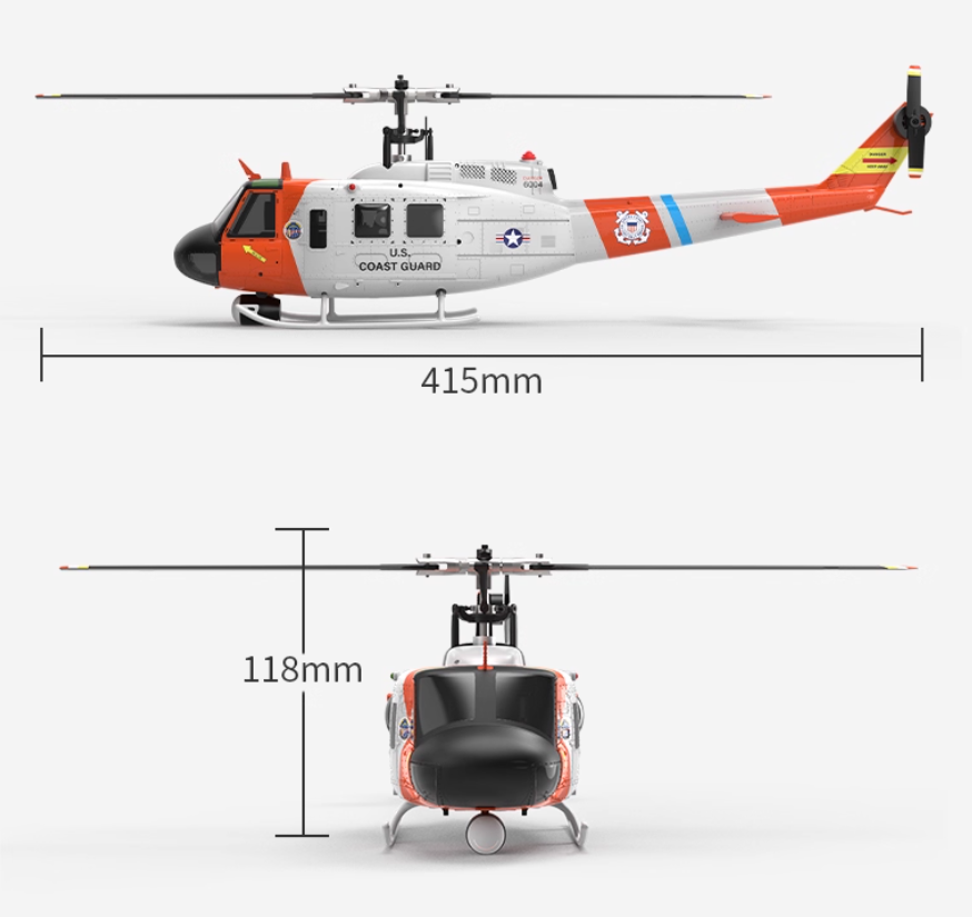 YUXIANG F07S Baterai UH-1 Suku - Rc Helicopter Coaxial ulasan dan harga